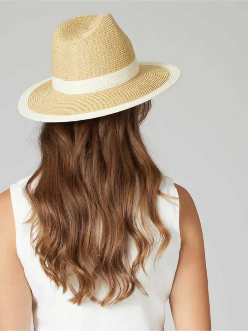 San Diego Hat Company Straw Fedora with White Band